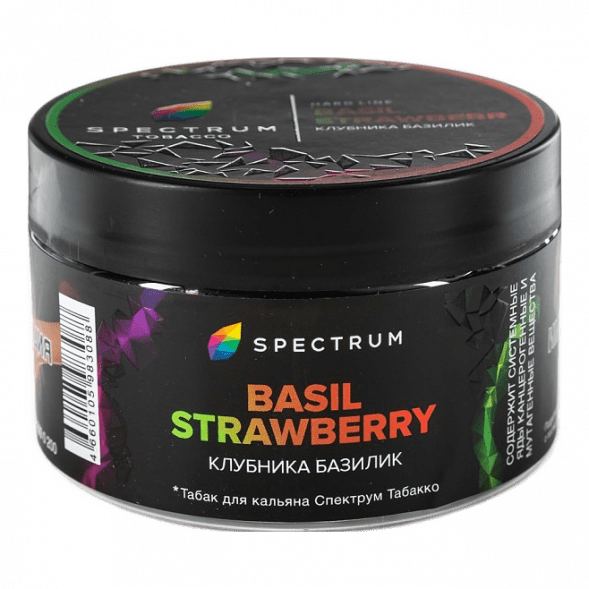 Табак Spectrum Hard - Basil Strawberry (Клубника Базилик, 200 грамм) купить в Волгограде