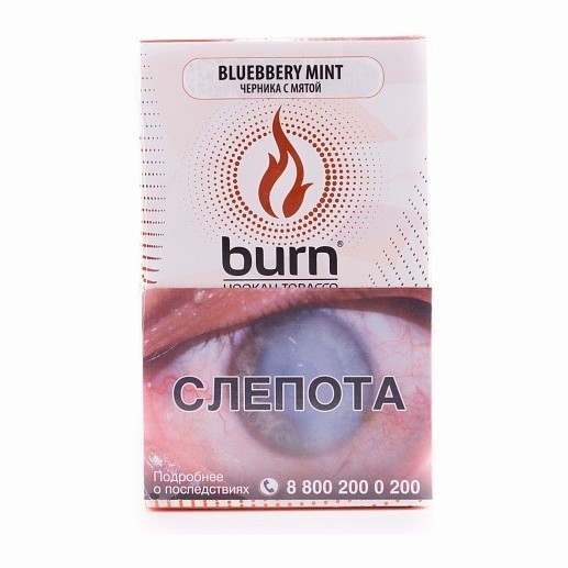 Табак Burn - Blueberry Mint (Черника с Мятой, 100 грамм) купить в Волгограде