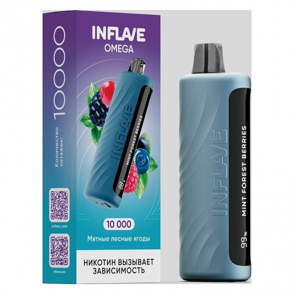 INFLAVE OMEGA - Мятные Лесные Ягоды (Mint Forest Berries, 10000 затяжек) купить в Волгограде