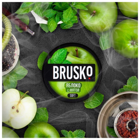 Смесь Brusko Medium - Яблоко с Мятой (50 грамм) купить в Волгограде