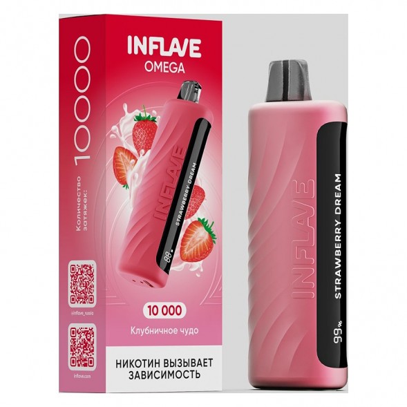 INFLAVE OMEGA - Клубничное Чудо (Strawberry Dream, 10000 затяжек) купить в Волгограде