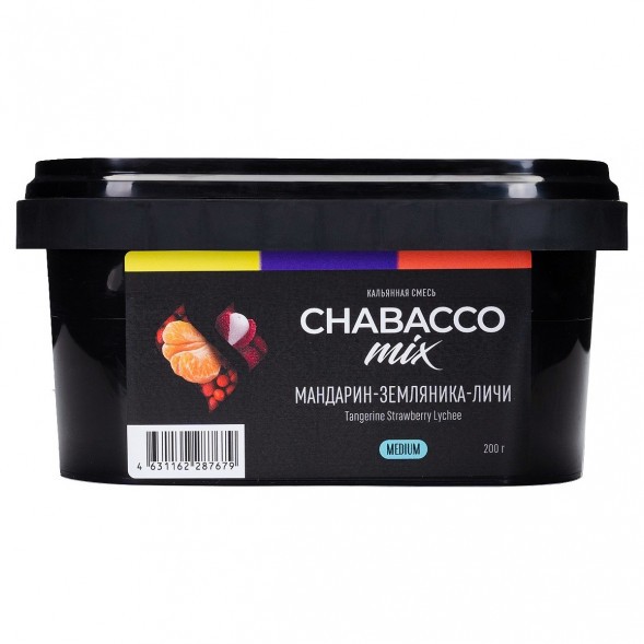 Смесь Chabacco MIX MEDIUM - Tangerine Strawberry Lychee (Мандарин, Земляника, Личи, 200 грамм) купить в Волгограде