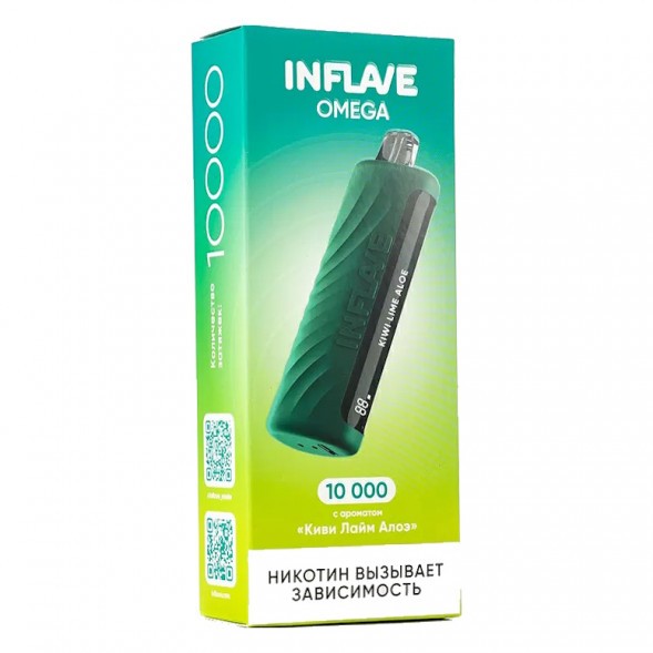 INFLAVE OMEGA - Киви Лайм Алоэ (Kiwi Lime Aloe, 10000 затяжек) купить в Волгограде