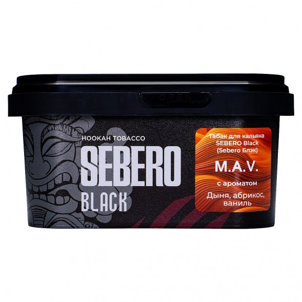 Табак Sebero Black - M.A.V. (Дыня, Абрикос, Ваниль, 200 грамм) купить в Волгограде