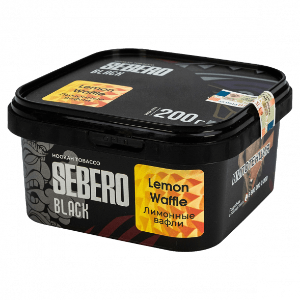 Табак Sebero Black - Lemon Waffle (Лимонные Вафли, 200 грамм) купить в Волгограде
