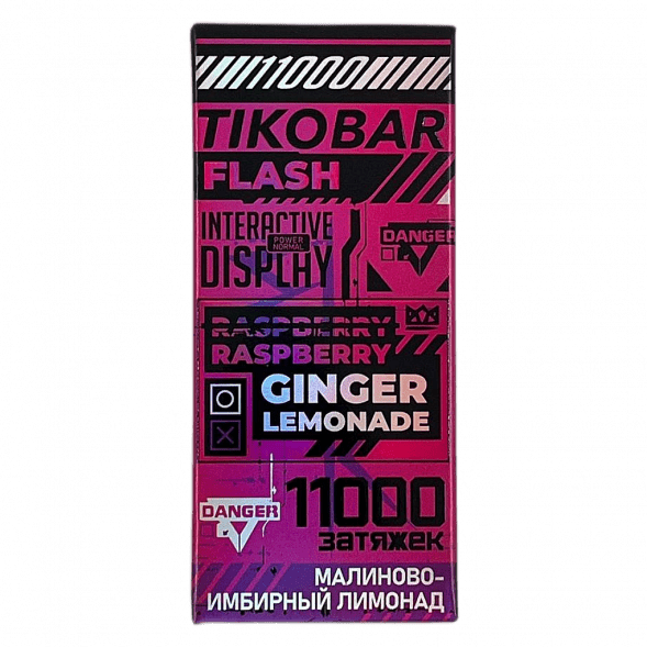 TIKOBAR FLASH - Малиново-Имбирный Лимонад (Raspberry Ginger Lemonade, 11000 затяжек) купить в Волгограде