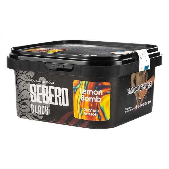 Табак Sebero Black - Lemon Bomb (Кислый Лимон, 200 грамм) купить в Волгограде