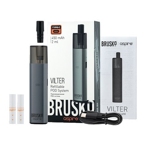Электронная сигарета Brusko - Vilter (Серый) купить в Волгограде
