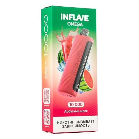 INFLAVE OMEGA - Арбузный Шейк (Watermelon Shake, 10000 затяжек) купить в Волгограде