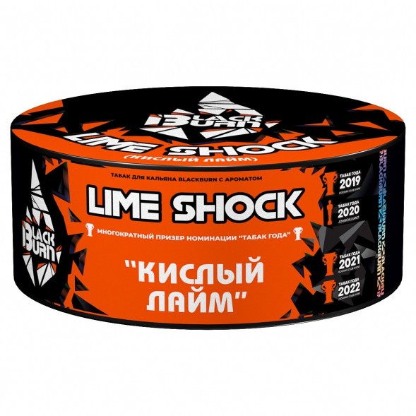 Табак BlackBurn - Lime Shock (Кислый Лайм, 100 грамм) купить в Волгограде
