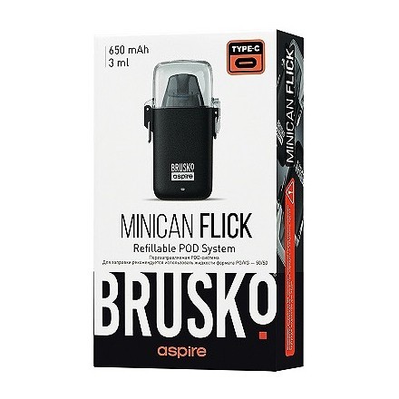 Электронная сигарета Brusko - Minican Flick (Чёрный) купить в Волгограде
