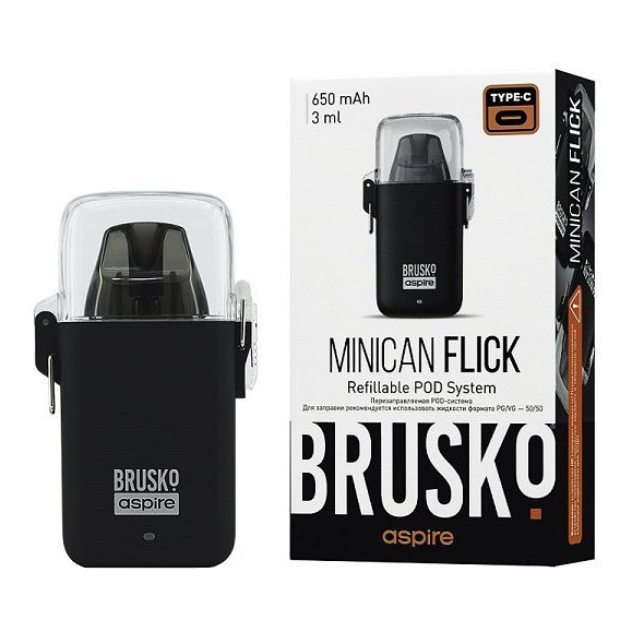Электронная сигарета Brusko - Minican Flick (Чёрный) купить в Волгограде