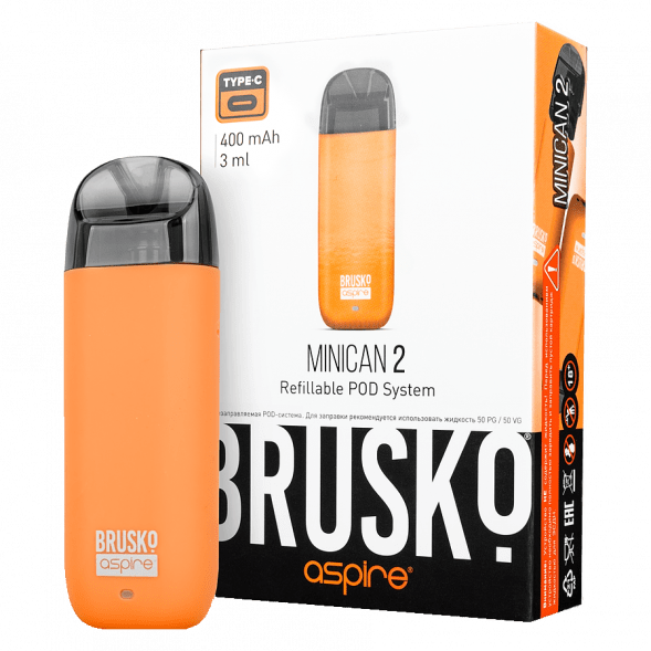 Электронная сигарета Brusko - Minican 2 (400 mAh, Оранжевый) купить в Волгограде