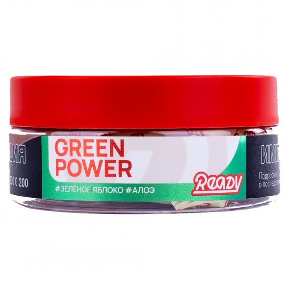 Табак Ready - Green Power (Зелёное Яблоко, Алоэ, 100 грамм) купить в Волгограде