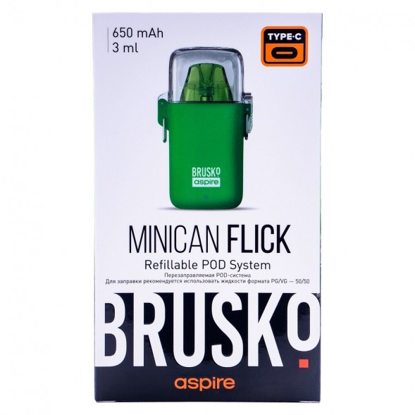 Электронная сигарета Brusko - Minican Flick (Зелёный) купить в Волгограде