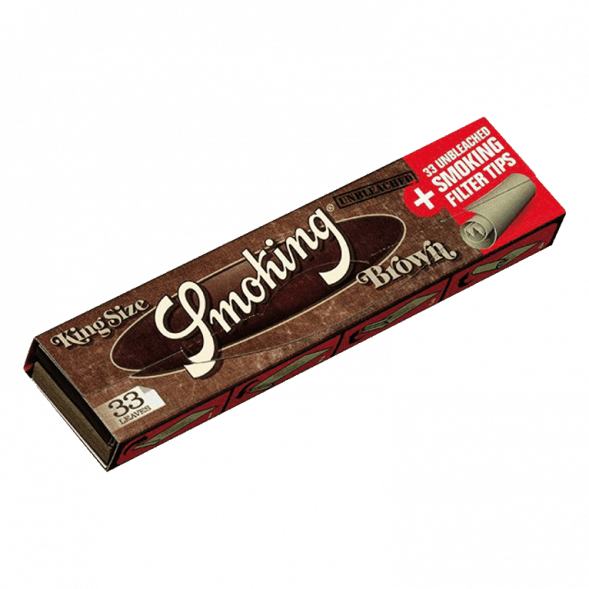 Бумага для самокруток Smoking - King Size Brown + Filter Tips (110х44 мм, 33 штуки) купить в Волгограде