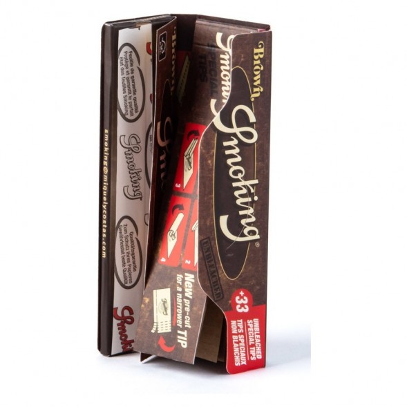 Бумага для самокруток Smoking - King Size Brown + Filter Tips (110х44 мм, 33 штуки) купить в Волгограде