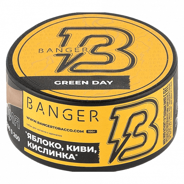 Табак Banger - Green Day (Яблоко, Киви, Кислинка, 100 грамм) купить в Волгограде