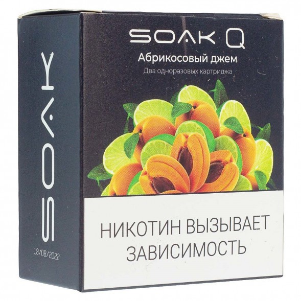 Картридж SOAK Q - Абрикосовый Джем (1500 затяжек х 2 шт.) купить в Волгограде