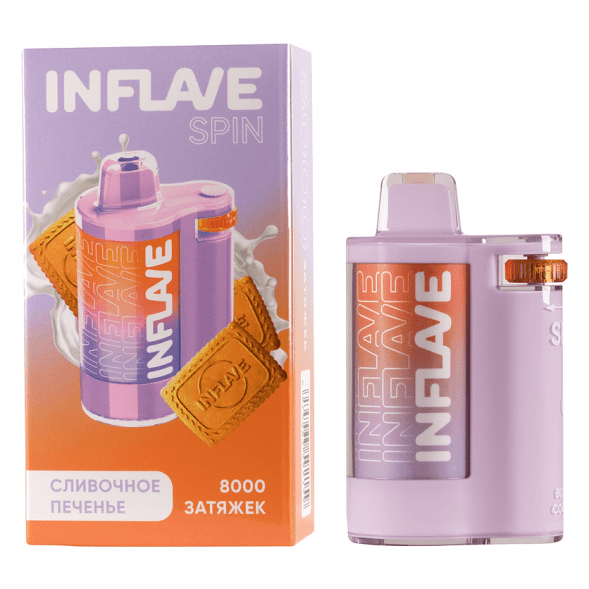INFLAVE SPIN - Сливочное Печенье (8000 затяжек) купить в Волгограде