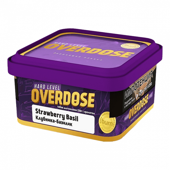 Табак Overdose - Strawberry Basil (Клубника-Базилик, 200 грамм) купить в Волгограде