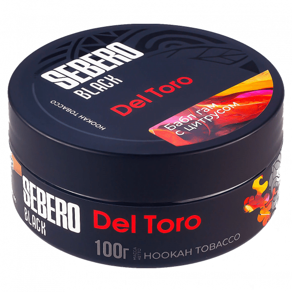 Табак Sebero Black - Del Toro (Бабл гам с Цитрусом, 100 грамм) купить в Волгограде
