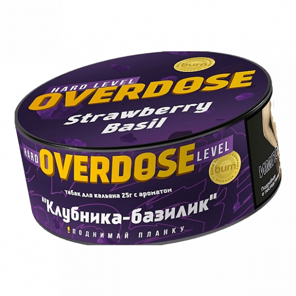 Табак Overdose - Strawberry Basil (Клубника-Базилик, 25 грамм) купить в Волгограде