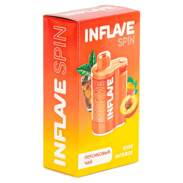 INFLAVE SPIN - Персиковый Чай (8000 затяжек) купить в Волгограде