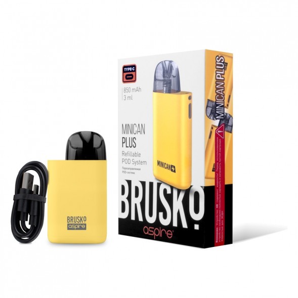 Электронная сигарета Brusko - Minican Plus (850 mAh, Жёлтый) купить в Волгограде