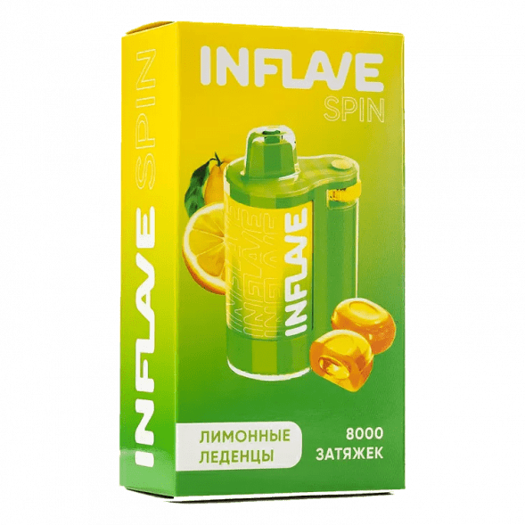 INFLAVE SPIN - Лимонные Леденцы (8000 затяжек) купить в Волгограде