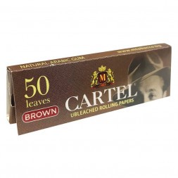 Бумага для самокруток Cartel - Brown Unbleached (50 штук)