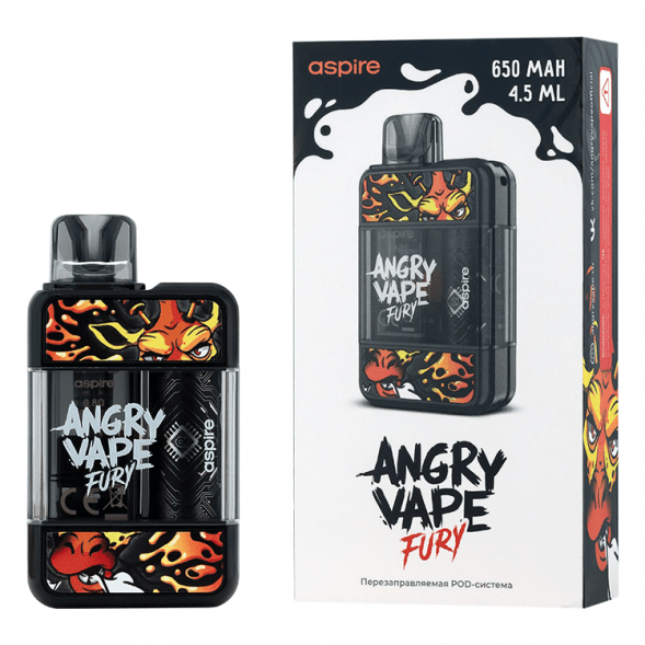 Электронная сигарета Brusko - Angry Vape Fury (650 mAh, Черный) купить в Волгограде