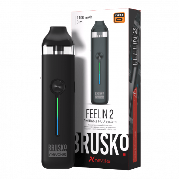 Электронная сигарета Brusko - Feelin 2 (Полуночный Чёрный) купить в Волгограде