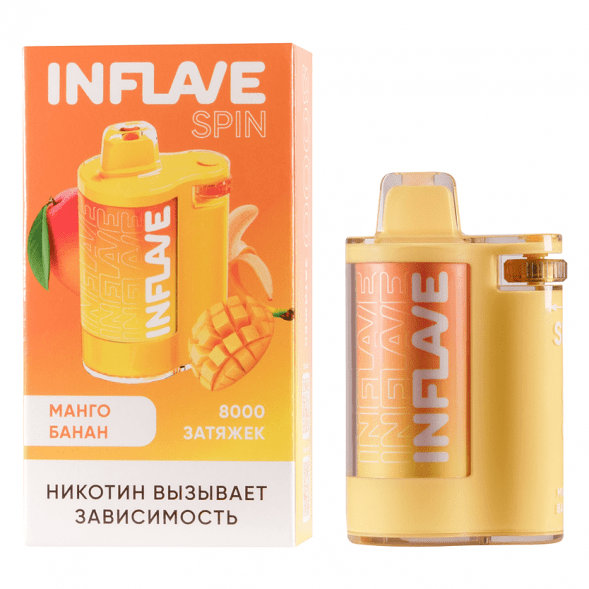INFLAVE SPIN - Манго Банан (8000 затяжек) купить в Волгограде