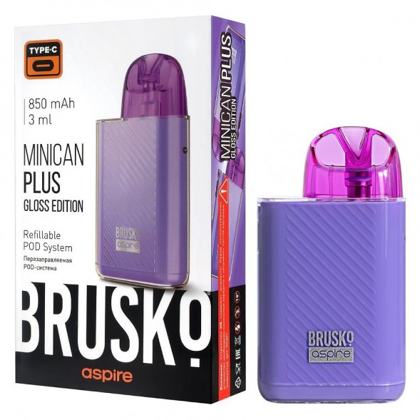 Электронная сигарета Brusko - Minican Plus Gloss Edition (850 mAh, Фиолетовый) купить в Волгограде