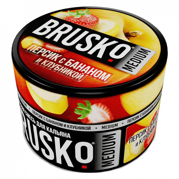 Смесь Brusko Medium - Персик с Бананом и Клубникой (50 грамм) купить в Волгограде
