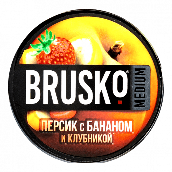 Смесь Brusko Medium - Персик с Бананом и Клубникой (50 грамм) купить в Волгограде