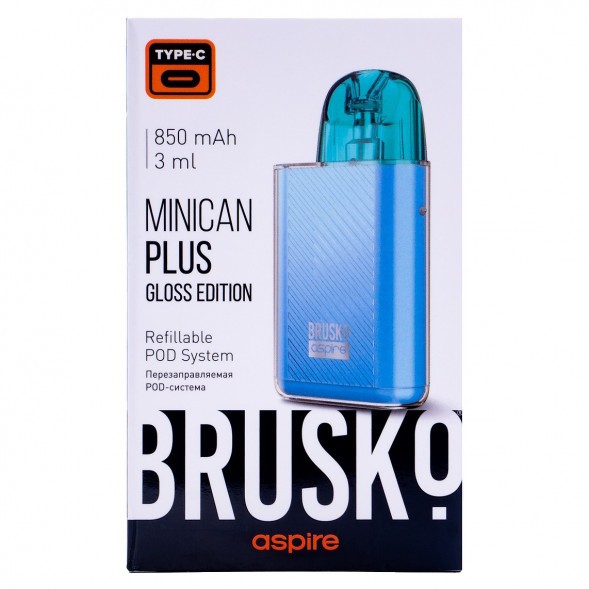 Электронная сигарета Brusko - Minican Plus Gloss Edition (850 mAh, Синий) купить в Волгограде