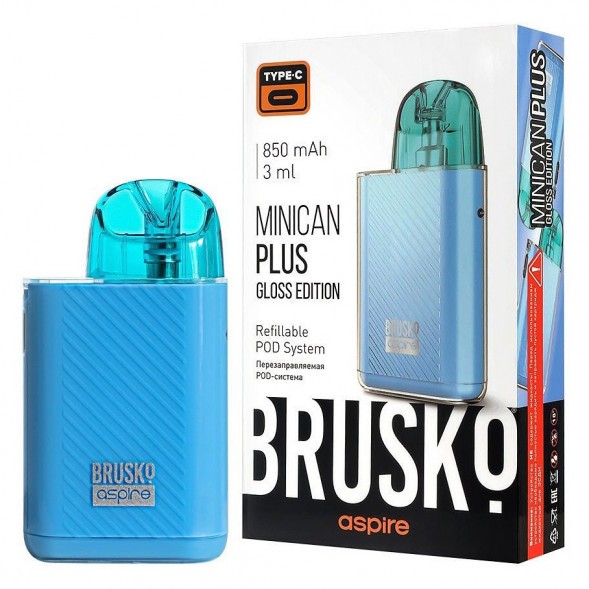 Электронная сигарета Brusko - Minican Plus Gloss Edition (850 mAh, Синий) купить в Волгограде
