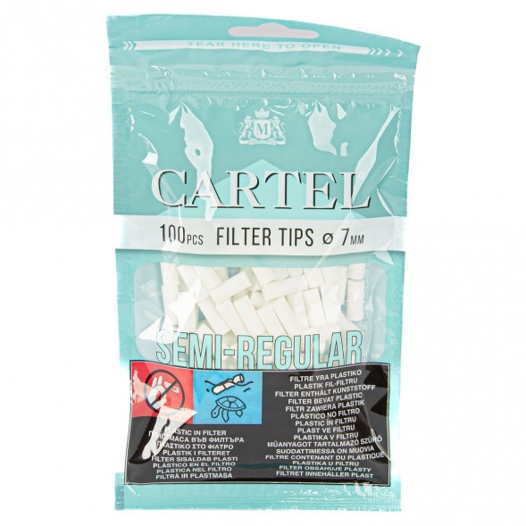 Фильтры для самокруток Cartel - Semi Regular (100 штук, 15х7 мм) купить в Волгограде