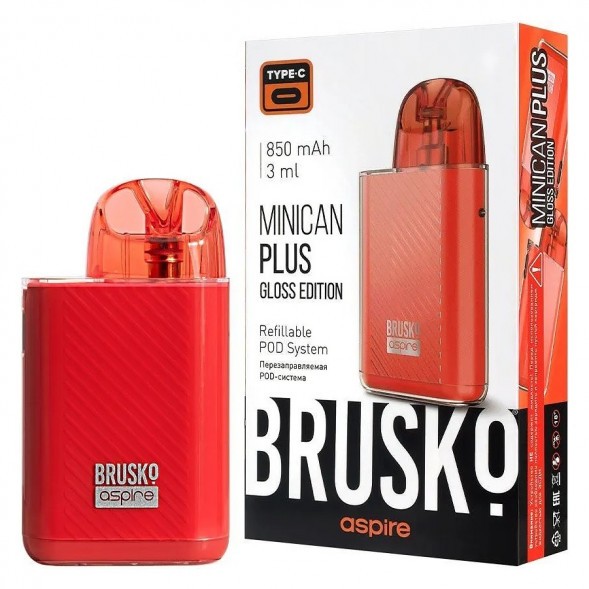 Электронная сигарета Brusko - Minican Plus Gloss Edition (850 mAh, Красный) купить в Волгограде