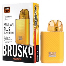 Электронная сигарета Brusko - Minican Plus Gloss Edition (850 mAh, Жёлтый)