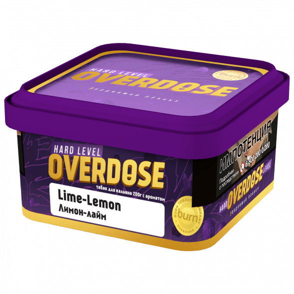 Табак Overdose - Lime-Lemon (Лимон и Лайм, 200 грамм) купить в Волгограде