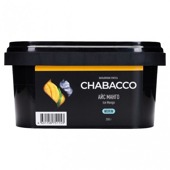 Смесь Chabacco MEDIUM - Ice Mango (Айс Манго, 200 грамм) купить в Волгограде