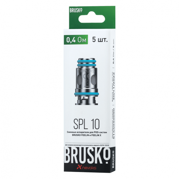 Испарители для Brusko Feelin (SPL-10, 0.4 Ом, 5 шт.) купить в Волгограде