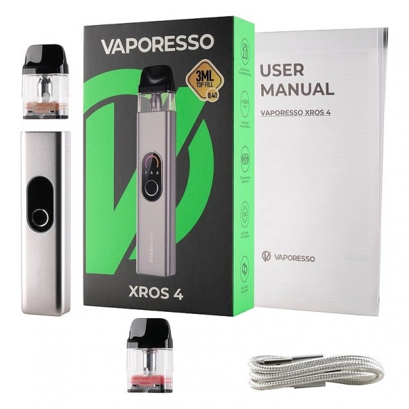 Электронная сигарета Vaporesso XROS 4 - Silver (Серебряная) купить в Волгограде