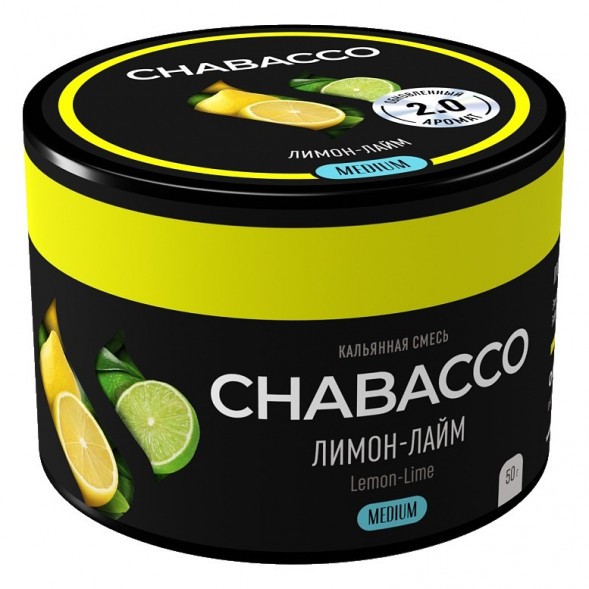 Смесь Chabacco MEDIUM - Lemon-Lime (Лимон - Лайм, 50 грамм) купить в Волгограде