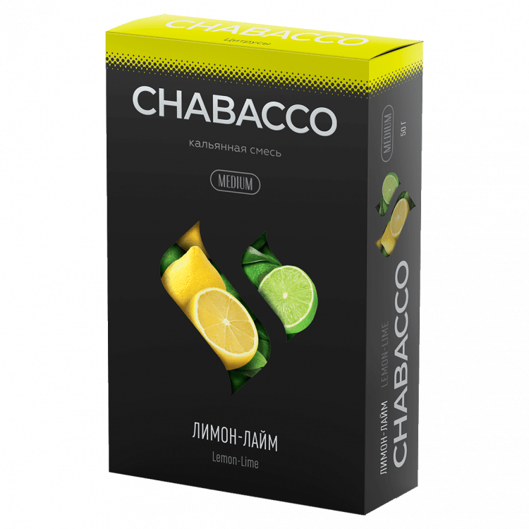 Смесь Chabacco MEDIUM - Lemon-Lime (Лимон - Лайм, 50 грамм) купить в Волгограде
