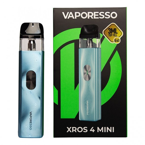 Электронная сигарета Vaporesso XROS 4 Mini - Ice Blue (Синий Лёд) купить в Волгограде