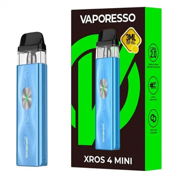 Электронная сигарета Vaporesso XROS 4 Mini - Ice Blue (Синий Лёд) купить в Волгограде